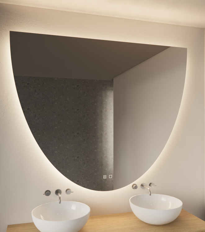 EOS Onder  incl 3 standen led verlichting en spiegelverwarming