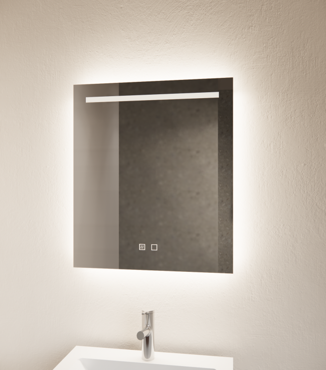 Led Horizontaan  incl 3 standen led verlichting en spiegelverwarming